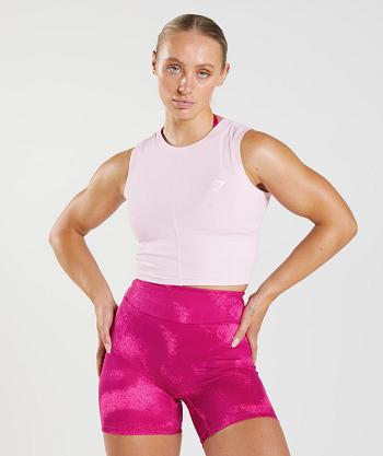 Camiseta Tirantes Gymshark Gs Power Acanalado Midi Mujer Rosas | CO 2373CTV